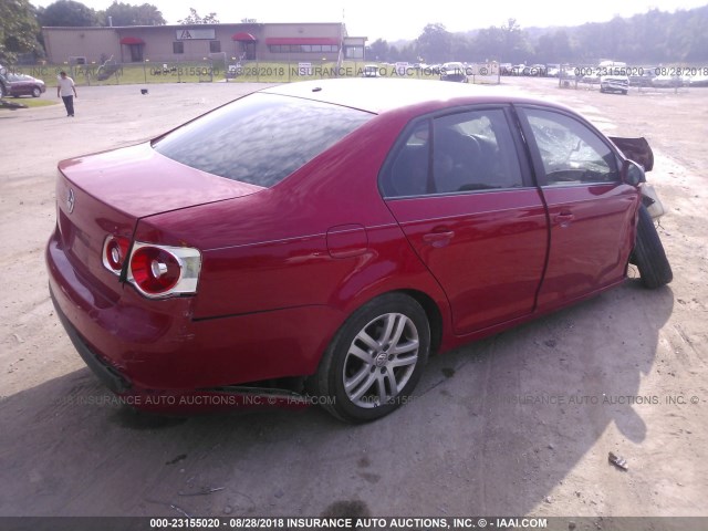 3VWHF71K37M015445 - 2007 VOLKSWAGEN JETTA 2.5 RED photo 4