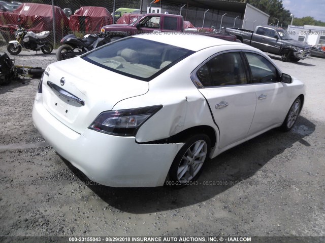 1N4AA5APXDC839044 - 2013 NISSAN MAXIMA S/SV WHITE photo 4