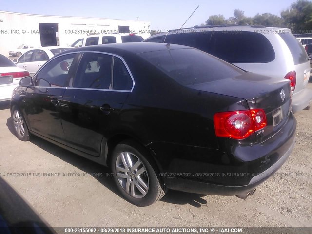 3VWEF71K77M071164 - 2007 VOLKSWAGEN JETTA WOLFSBURG 黑色 照片 3