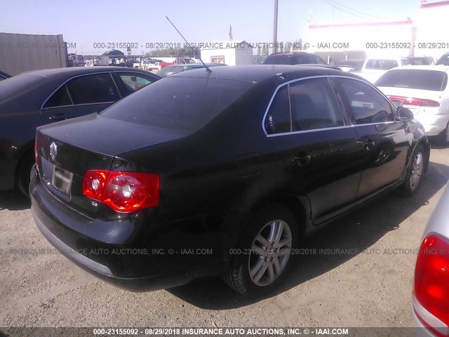 3VWEF71K77M071164 - 2007 VOLKSWAGEN JETTA WOLFSBURG BLACK photo 4