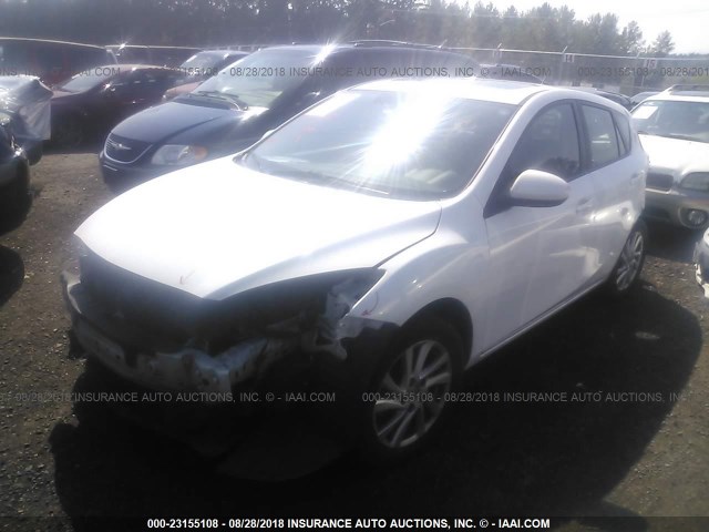 JM1BL1M81C1634700 - 2012 MAZDA 3 I თეთრი ფოტო 2