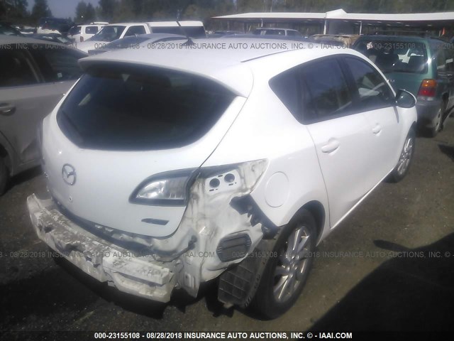 JM1BL1M81C1634700 - 2012 MAZDA 3 I თეთრი ფოტო 4