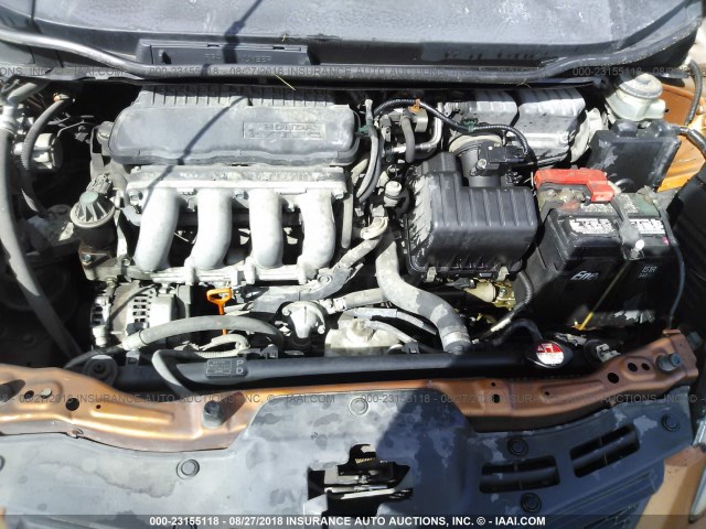 JHMGE88499S013030 - 2009 HONDA FIT SPORT ORANGE photo 10