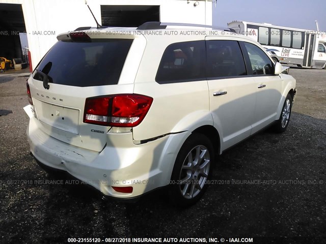 3C4PDDDG3DT601851 - 2013 DODGE JOURNEY CREW WHITE photo 4