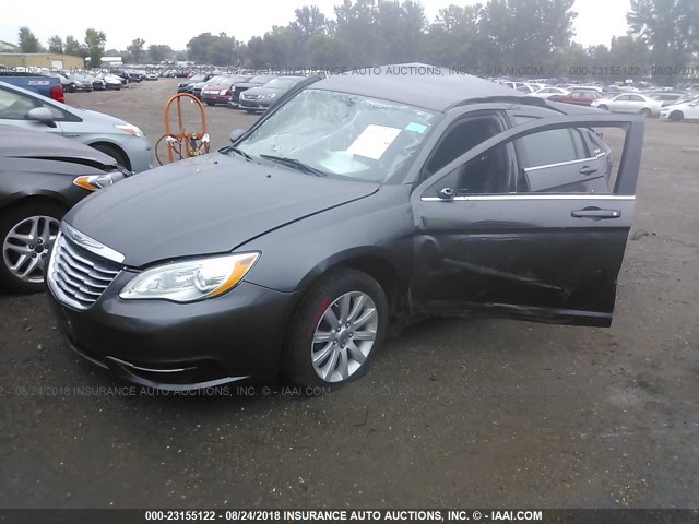 1C3CCBBB8EN186481 - 2014 CHRYSLER 200 TOURING GRAY photo 2