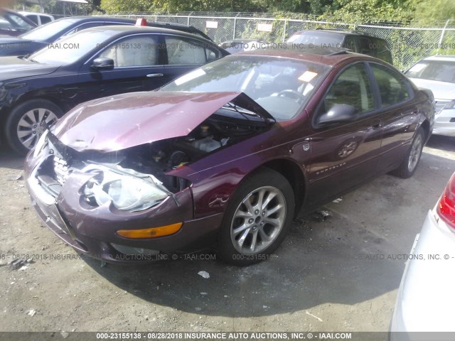 2C3HE66G9XH784894 - 1999 CHRYSLER 300M BURGUNDY photo 2