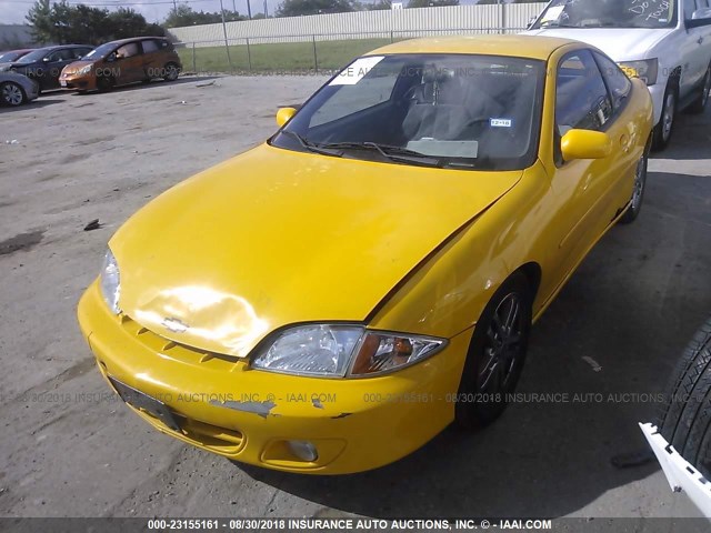 1G1JH12F727455774 - 2002 CHEVROLET CAVALIER LS SPORT YELLOW photo 2