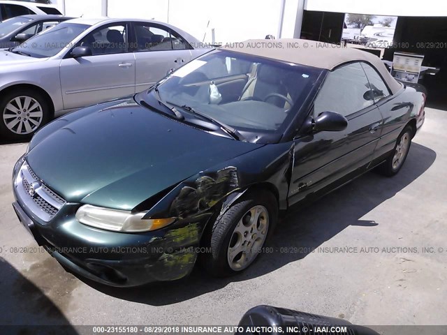 3C3EL55HXWT201803 - 1998 CHRYSLER SEBRING JXI GREEN photo 2