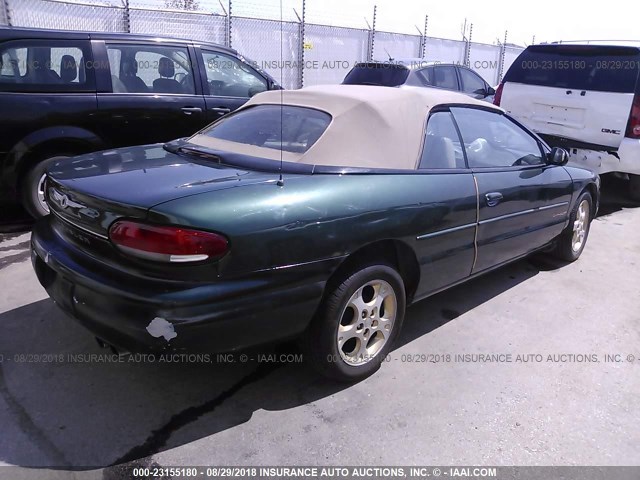 3C3EL55HXWT201803 - 1998 CHRYSLER SEBRING JXI GREEN photo 4