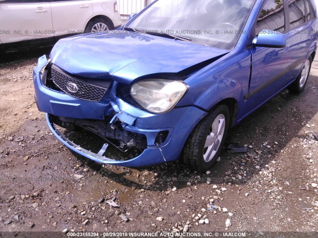 KNADE163886321204 - 2008 KIA RIO 5 SX BLUE photo 6