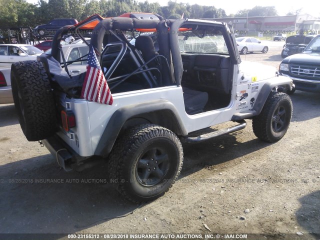 1J4FA49S13P361360 - 2003 JEEP WRANGLER / TJ SPORT SILVER photo 4