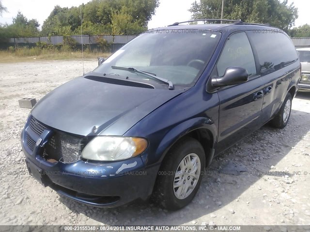 2D4GP44303R142318 - 2003 DODGE GRAND CARAVAN SPORT BLUE photo 2