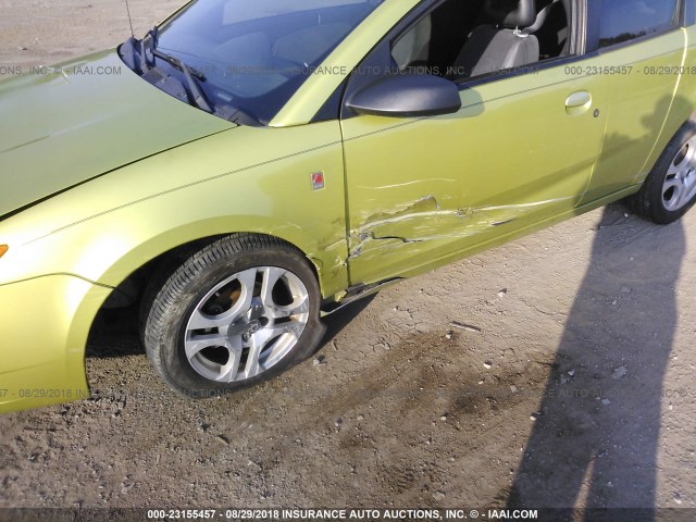 1G8AW12F24Z147071 - 2004 SATURN ION LEVEL 3 GREEN photo 6