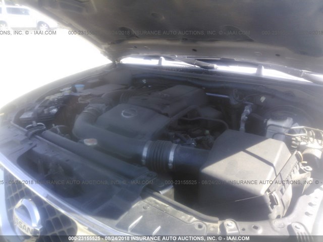 5N1AR18W76C650570 - 2006 NISSAN PATHFINDER LE/SE/XE GRAY photo 10