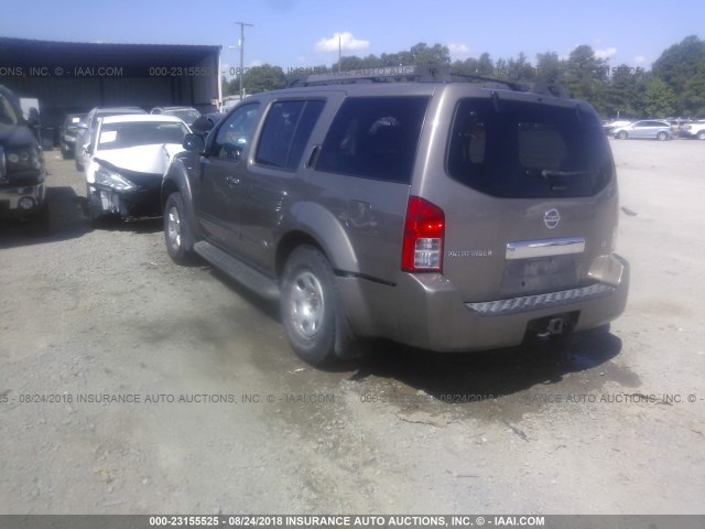 5N1AR18W76C650570 - 2006 NISSAN PATHFINDER LE/SE/XE GRAY photo 3