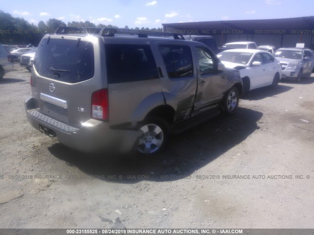 5N1AR18W76C650570 - 2006 NISSAN PATHFINDER LE/SE/XE 灰色 照片 4