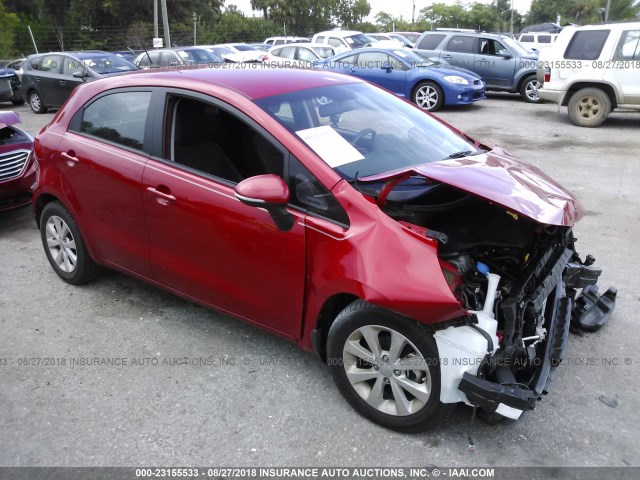 KNADN5A39D6201775 - 2013 KIA RIO EX/SX RED photo 1