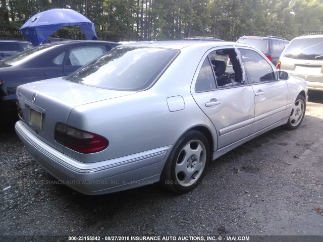 WDBJF70J91B238289 - 2001 MERCEDES-BENZ E 430 SILVER photo 4