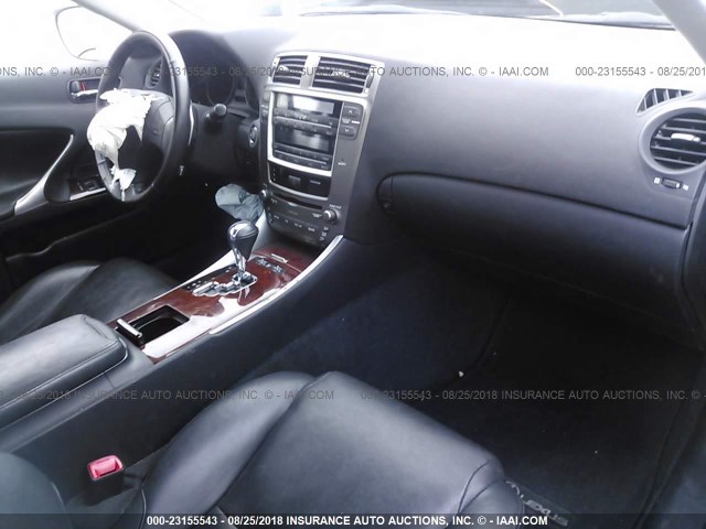 JTHBK262172034470 - 2007 LEXUS IS 250 SILVER photo 5