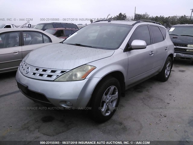 JN8AZ08T53W103980 - 2003 NISSAN MURANO SL/SE SILVER photo 2