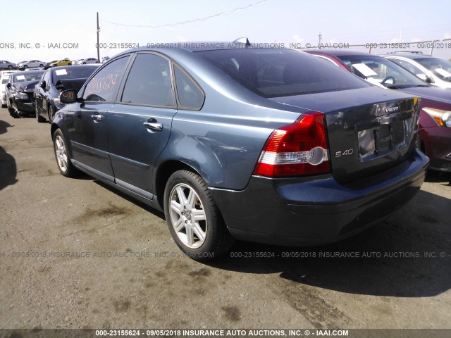 YV1MS390172292315 - 2007 VOLVO S40 2.4I BLUE photo 3