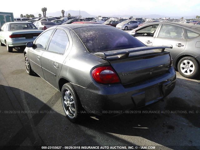 1B3ES26C33D128308 - 2003 DODGE NEON SE GRAY photo 3