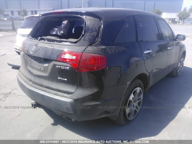 2HNYD28619H511165 - 2009 ACURA MDX TECHNOLOGY BLACK photo 4