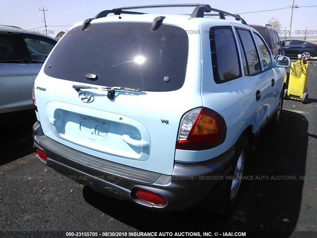 KM8SC13D62U274315 - 2002 HYUNDAI SANTA FE GLS/LX BLACK photo 4