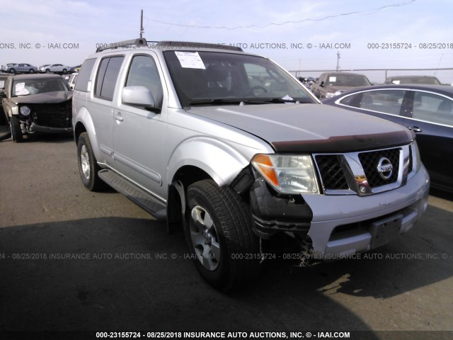 5N1AR18W26C652081 - 2006 NISSAN PATHFINDER LE/SE/XE SILVER photo 1