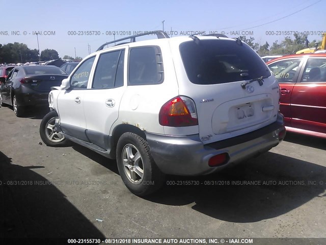 KM8SC73DX4U730371 - 2004 HYUNDAI SANTA FE GLS/LX WHITE photo 3