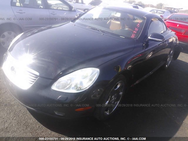 JTHFN48YX20032579 - 2002 LEXUS SC 430 BLACK photo 2