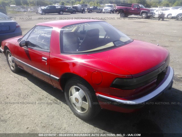 1G4EC11C8KB900143 - 1989 BUICK REATTA RED photo 3