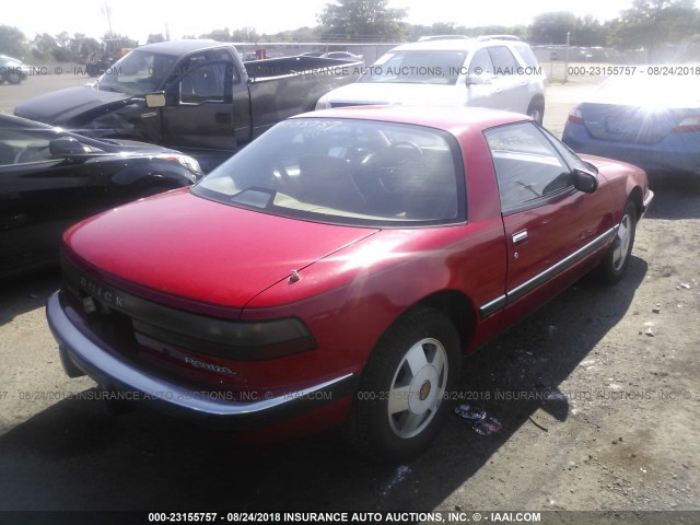 1G4EC11C8KB900143 - 1989 BUICK REATTA RED photo 4