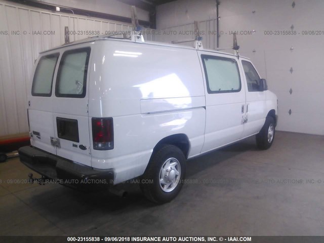 1FTNE2ELXCDB12873 - 2012 FORD ECONOLINE E250 VAN WHITE photo 4