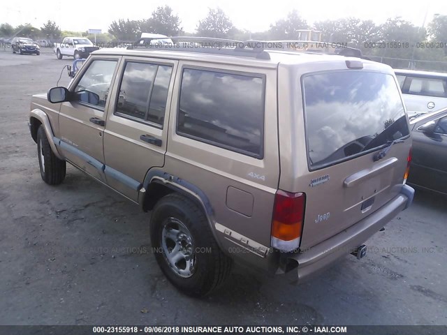 1J4FF68S8XL572728 - 1999 JEEP CHEROKEE SPORT/CLASSIC TAN photo 3