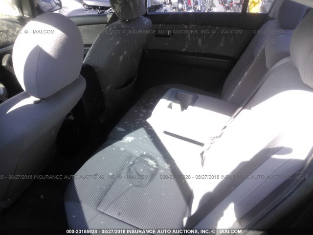 3N1AB6AP2CL782017 - 2012 NISSAN SENTRA 2.0/2.0S/SR/2.0SL 黑色 照片 8