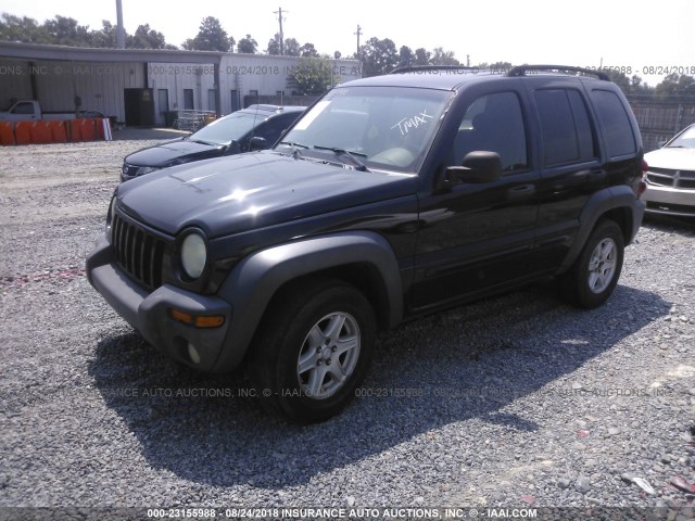 1J4GK48K33W504110 - 2003 JEEP LIBERTY SPORT/FREEDOM შავი ფოტო 2