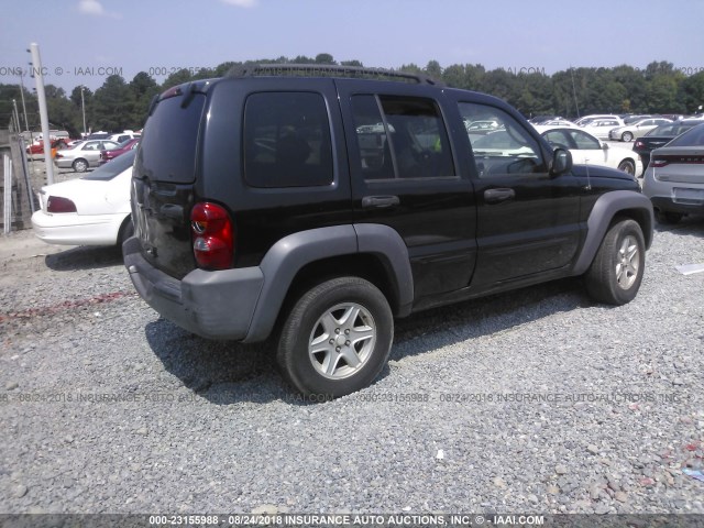 1J4GK48K33W504110 - 2003 JEEP LIBERTY SPORT/FREEDOM შავი ფოტო 4