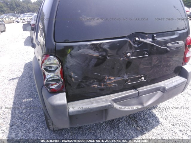 1J4GK48K33W504110 - 2003 JEEP LIBERTY SPORT/FREEDOM შავი ფოტო 6