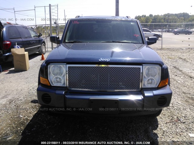 1J8HG48K56C235540 - 2006 JEEP COMMANDER BLUE photo 6