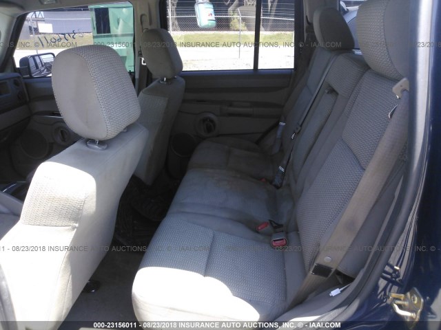 1J8HG48K56C235540 - 2006 JEEP COMMANDER BLUE photo 8