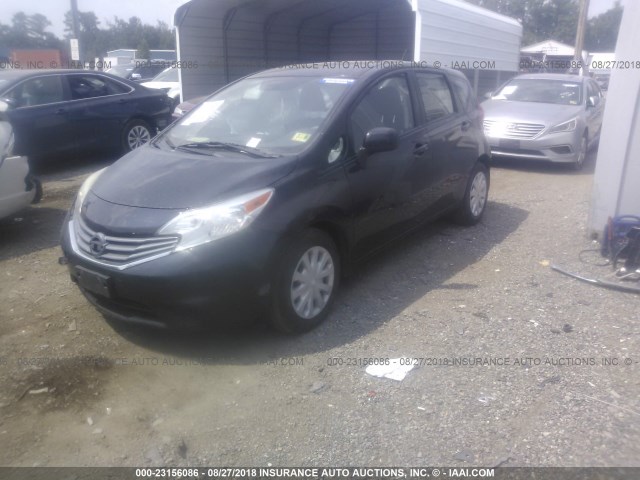 3N1CE2CP2EL374500 - 2014 NISSAN VERSA NOTE S/S PLUS/SV/SL BLACK photo 2