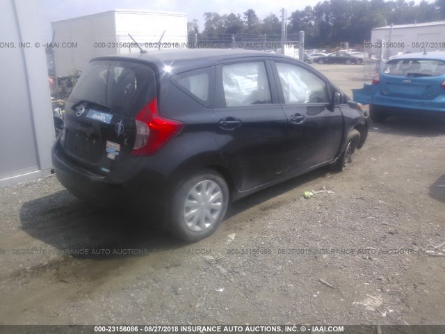 3N1CE2CP2EL374500 - 2014 NISSAN VERSA NOTE S/S PLUS/SV/SL BLACK photo 4