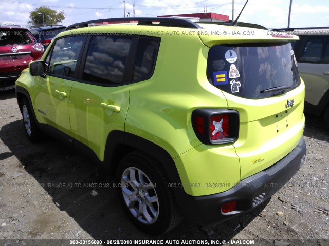 ZACCJABB2HPF25727 - 2017 JEEP RENEGADE LATITUDE GREEN photo 3