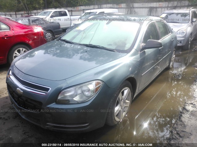 1G1ZG57B194234332 - 2009 CHEVROLET MALIBU LS Dəniz mavisi foto 2