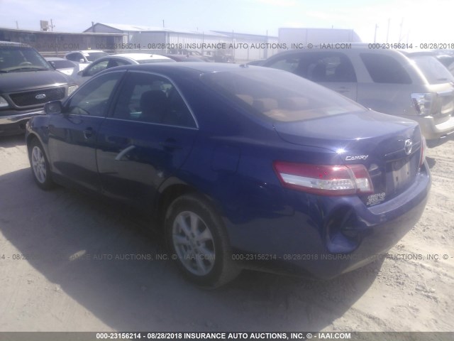 4T4BF3EK9AR083202 - 2010 TOYOTA CAMRY SE/LE/XLE 蓝色 照片 3