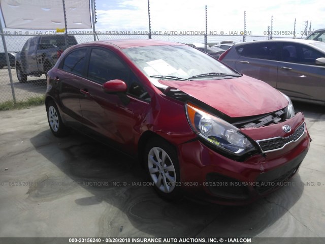 KNADN5A39C6079093 - 2012 KIA RIO EX/SX RED photo 1