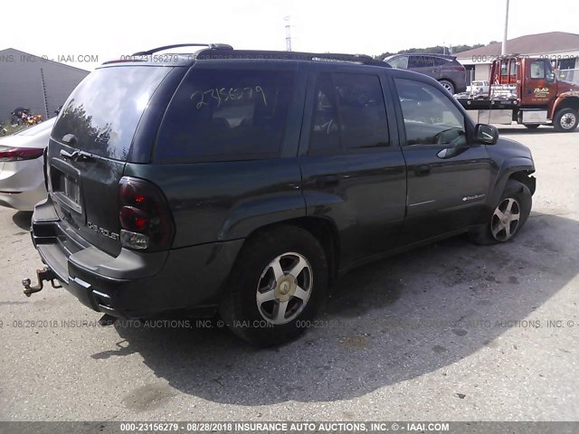 1GNDT13S842360601 - 2004 CHEVROLET TRAILBLAZER LS/LT GREEN photo 4