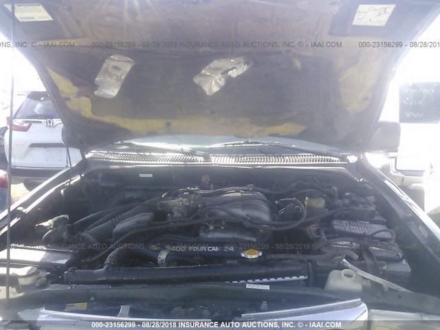 4TASN92N3YZ678851 - 2000 TOYOTA TACOMA XTRACAB PRERUNNER მწვანე ფოტო 10