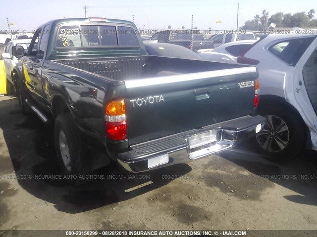 4TASN92N3YZ678851 - 2000 TOYOTA TACOMA XTRACAB PRERUNNER მწვანე ფოტო 3